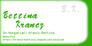 bettina krancz business card